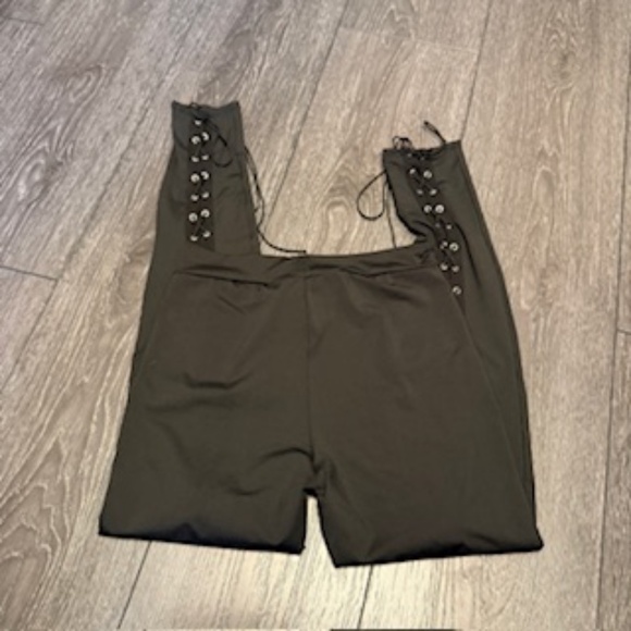Goth lace up leg pants - Picture 3 of 5